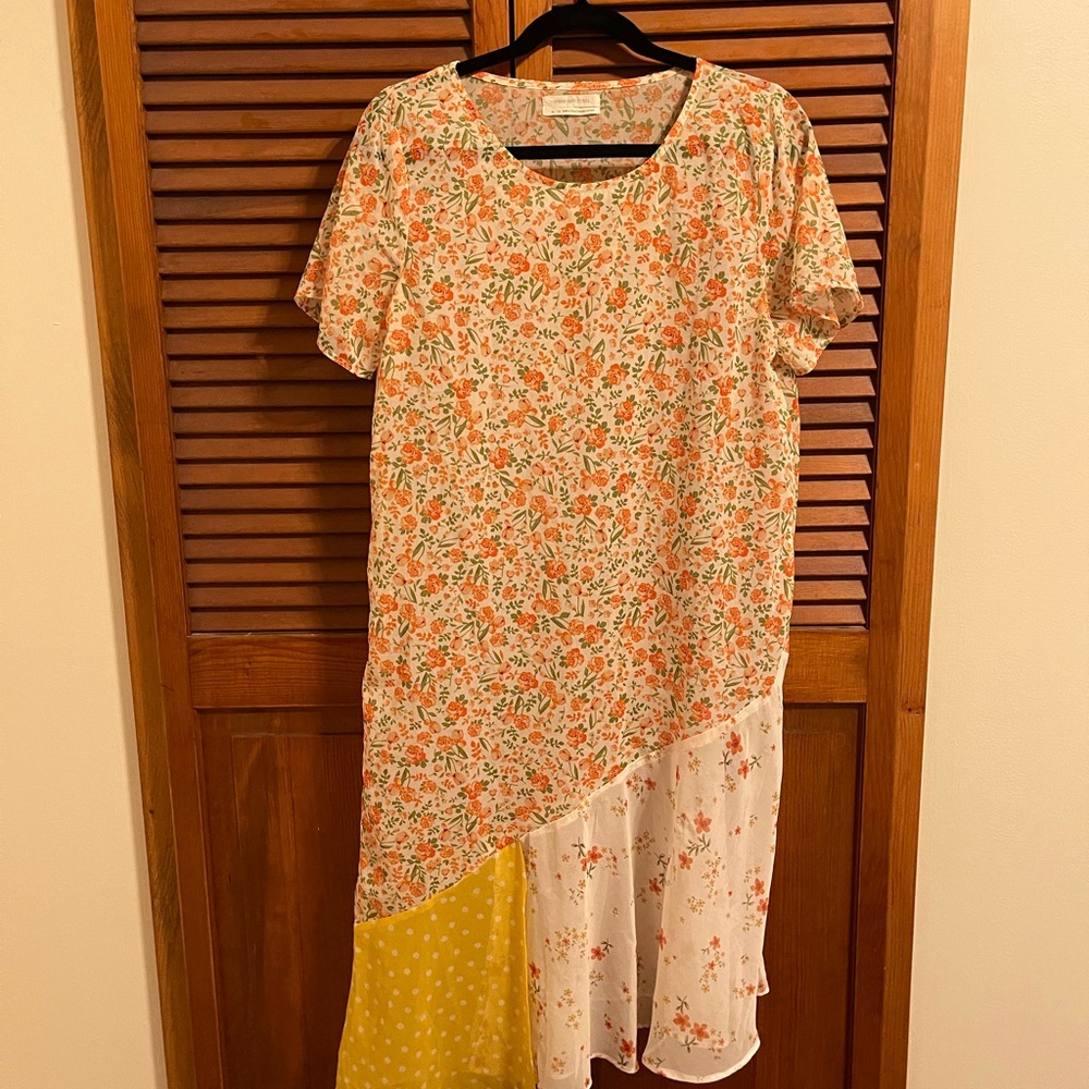 Sheer patchwork dress